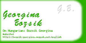 georgina bozsik business card